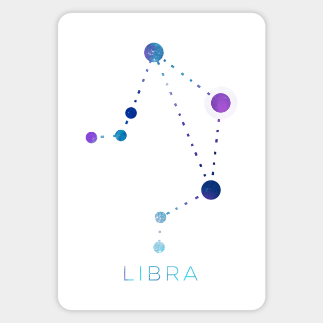 LIBRA STAR CONSTELLATION ZODIAC SIGN Sticker by deificusArt